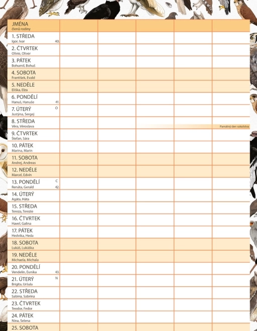 Calendar de planificare familială Animalium 2026