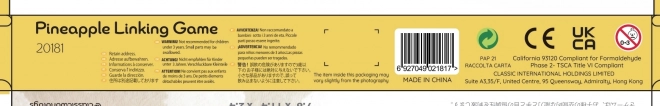 Jucărie educativă din lemn Ananas cu pioneze Classic World