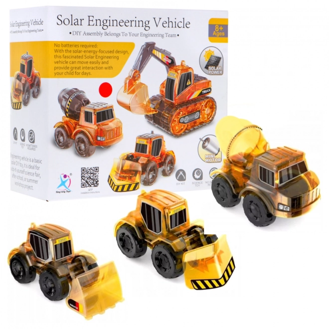 Set educativ vehicule de construcții solare 3 în 1 pentru copii