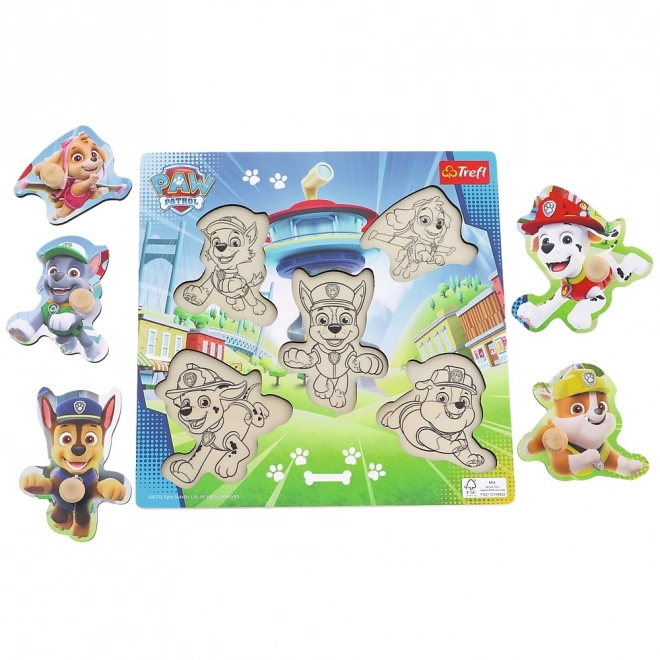 Puzzle din lemn PAW Patrol pentru copii