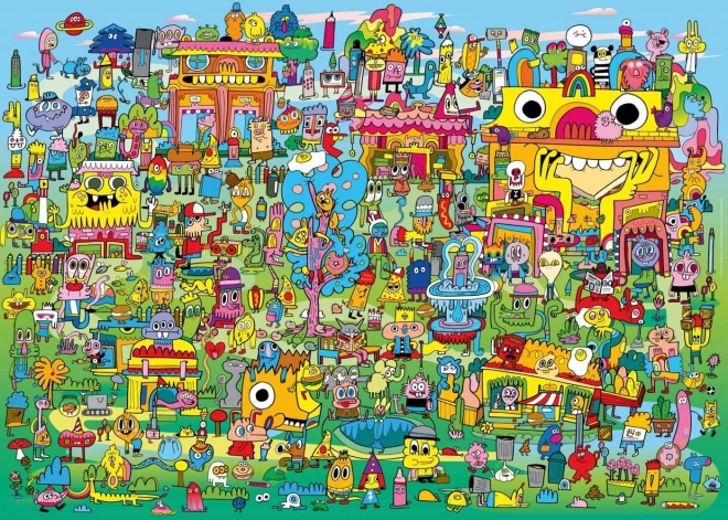 Puzzle HEYE: Doodle Village 1000 bucăți