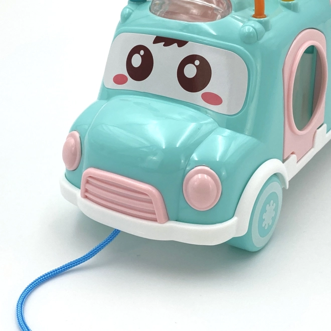 Woopie auto muzical roz cu elemente de sortare și țambale