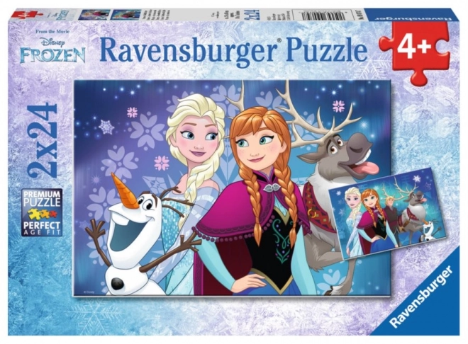 Puzzle 2x24 elemente frozen prieteni