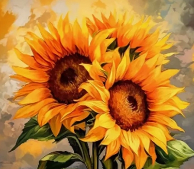 Pictură cu diamante Floarea Soarelui 30x40 cm