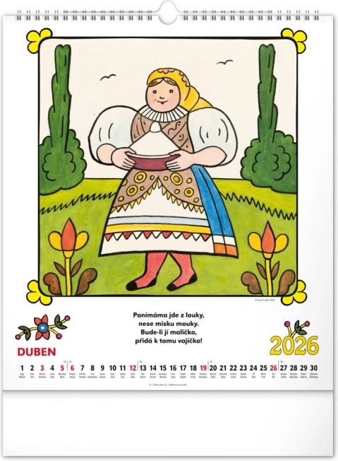 Calendar de perete Josef Lada - Rime 2026