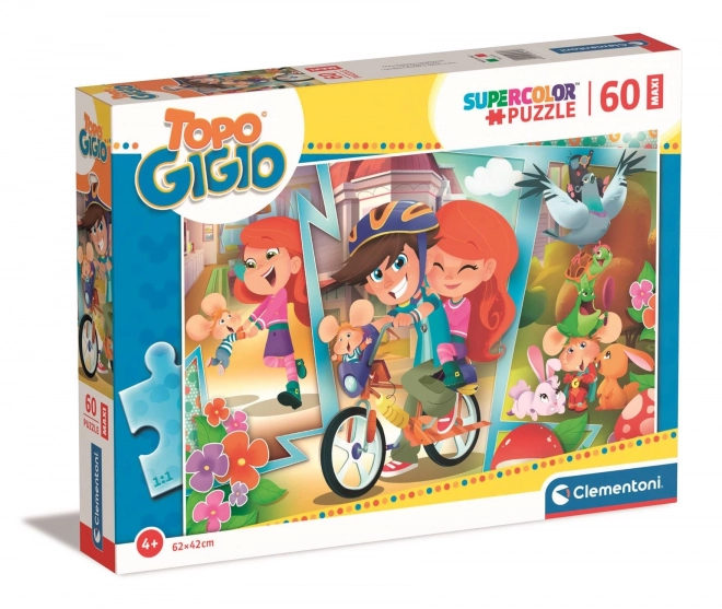 Puzzle Clementoni Myšák Gigio cu prietenii - Maxi 60 piese