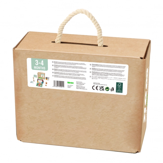 Tooky Toy cutie educațională xxl montessori 6 în 1 senzorială pentru bebeluși 3-4 luni