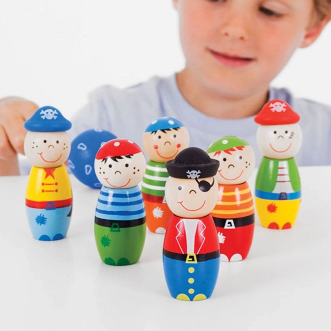 Joc De Bowling De Lemn Pirați Bigjigs Toys