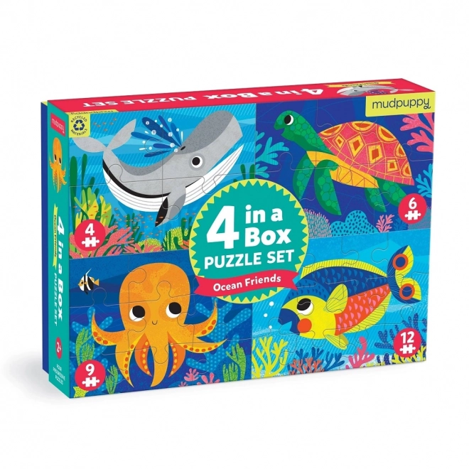 puzzle Ocean de la Mudpuppy set 4 în 1