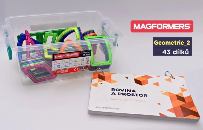 Magformers geometrie: Plan și spațiu - set 43 piese