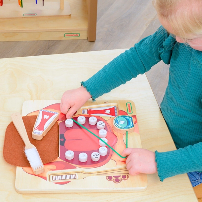 Masterkidz învățarea igienei orale cu cățelușul - tablă educațională Montessori