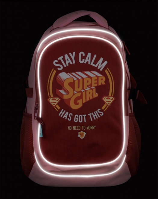 Rucsac școlar cu poncho Supergirl – Stay Calm