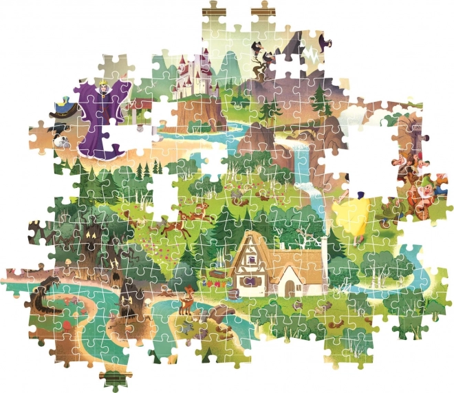 Puzzle 1000 de piese harta compactă Albă ca Zăpada