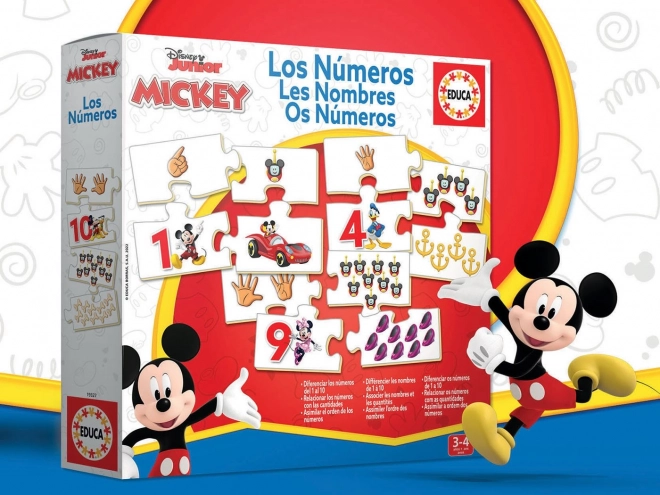 Puzzle educativ cu Mickey și prietenii: Numărare