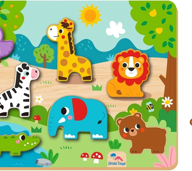 Puzzle de inserție 2Kids Toys Animăluțe