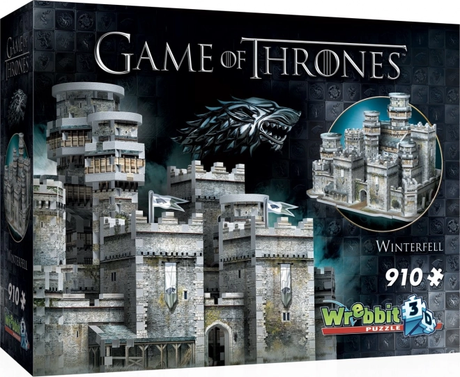 Puzzle 3D WREBBIT Jocul Tronurilor: Winterfell 910 piese