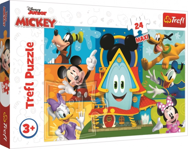 Puzzle MAXI 24 piese: Mickey Mouse și prietenii