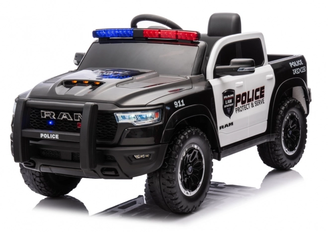 Mașină Electrică pentru Copii Dodge Ram Poliție Negru