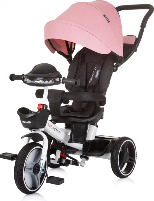 Tricicletă cu acoperiș Chipolino Be Active 2 în 1 roz