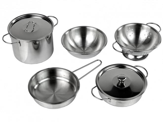 Set de gătit din oțel inoxidabil pentru copii