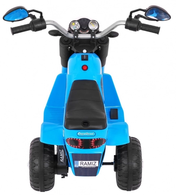 motocicletă mini blue pentru copii cu sunete și lumini LED