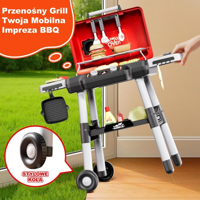 Grătar de Jucărie pentru Barbecue cu LED-uri, set de 31 de piese Woopie