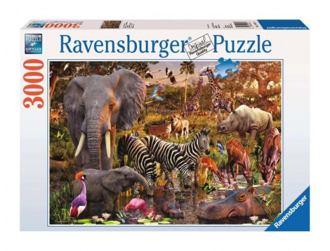 Puzzle animale din Africa Ravensburger 3000 piese