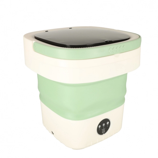 Mașină de spălat rufe pliabilă portabilă verde 12L