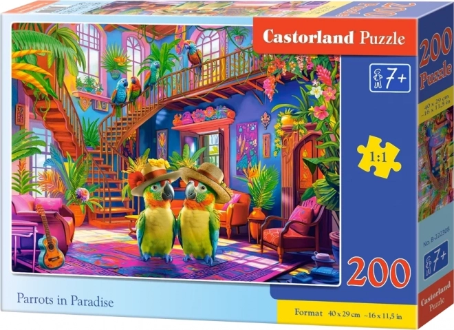 Puzzle papagali în paradis 200 piese