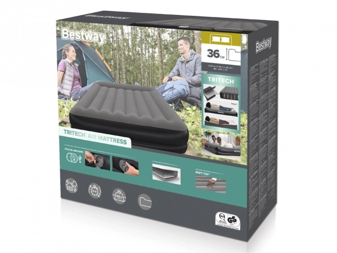 Materac gonflabil dublu Tritech cu pompă integrată USB