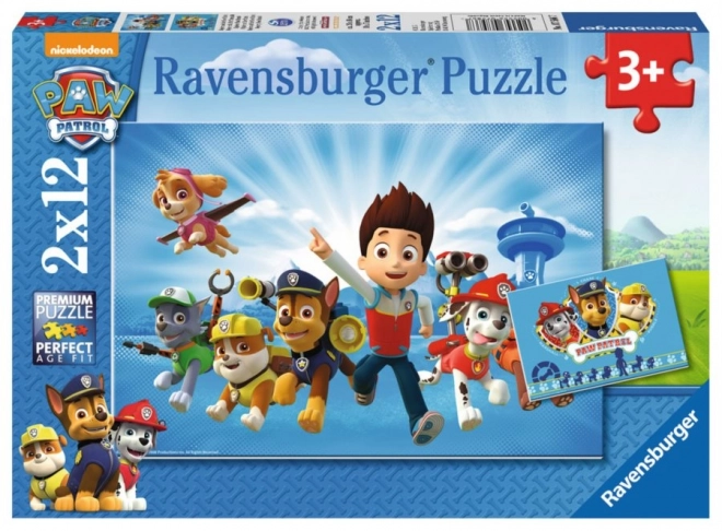 Puzzle Ravensburger Patrula Cățelușilor 2x12 piese