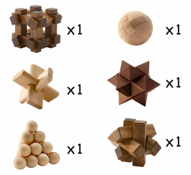 Set 3D de puzzle din lemn pentru copii