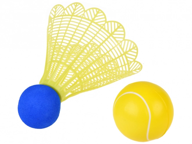 Set badminton și tenis cu mingie și fluturaș din spumă