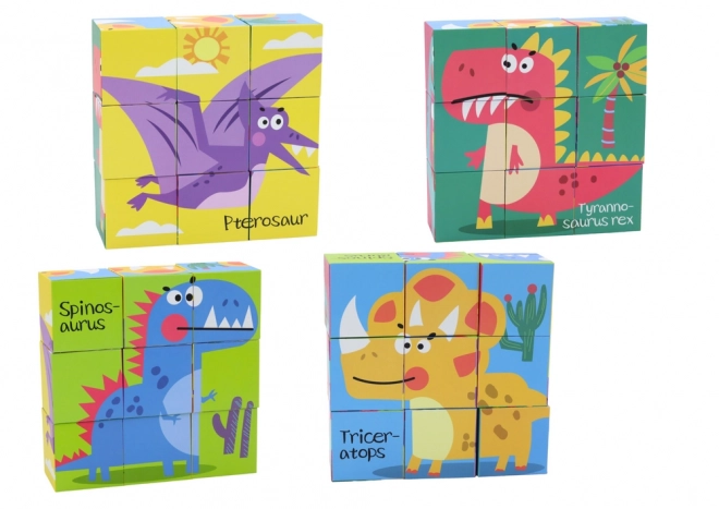 Puzzle educative 6în1 cu dinozauri