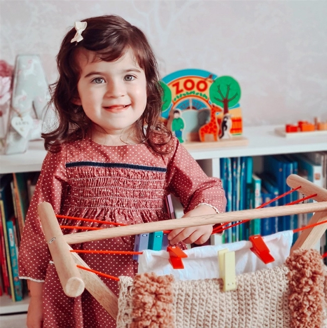 Uscător de rufe din lemn Bigjigs Toys