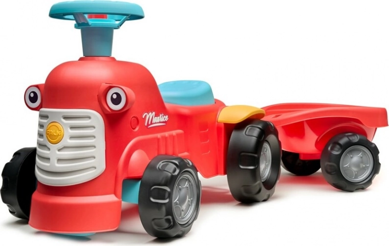 Împingător tractor cu remorcă Munico roșu