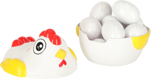 Puzzle educativ Pui cu sorter pentru forme de ouă