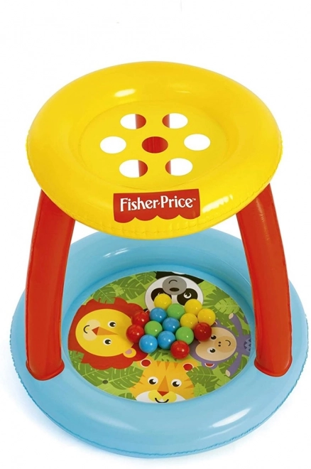 Fisher Price leagăn cu acoperiș și mingi Prietenii Animalelor 89 x 89 x 84 cm