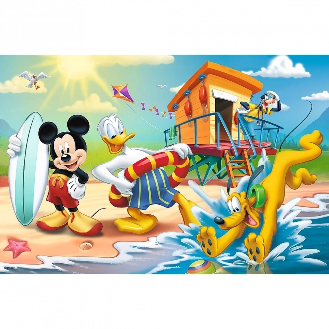 Zi interesantă cu Mickey și prietenii - Puzzle 60 piese