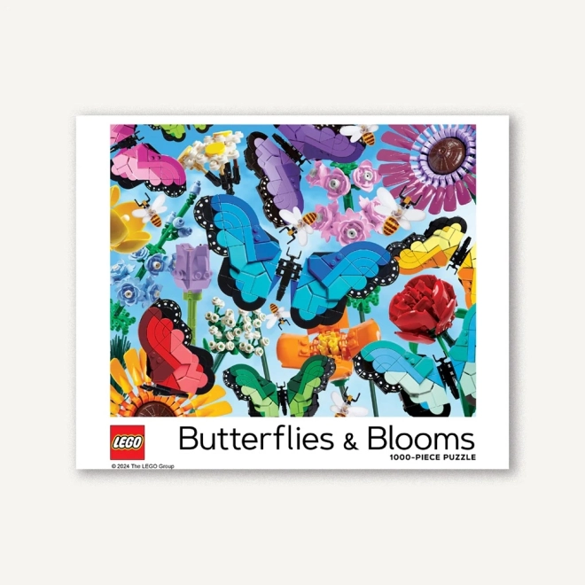 chronicle books puzzle lego fluturi și flori 1000 piese