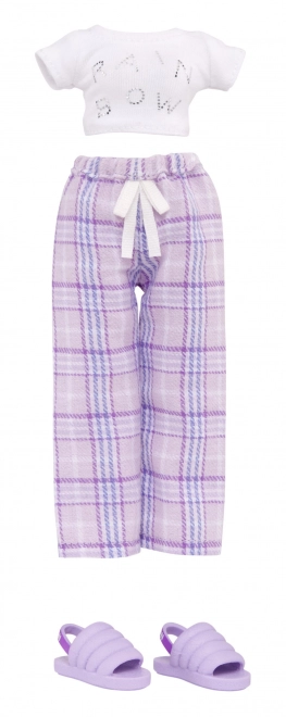 Păpușa Rainbow High Junior Fashion în pijama - Violet Willow