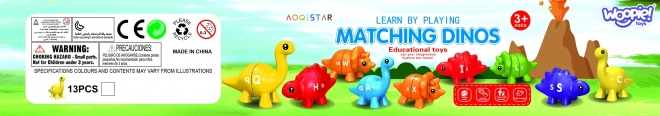 Zest educativ litere și culori Dinozauri Montessori
