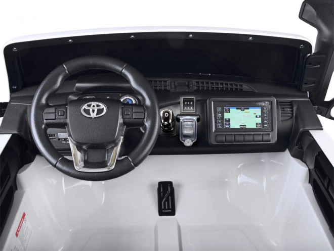 Mașină de teren pe acumulator Toyota Hilux pentru două persoane – Albă