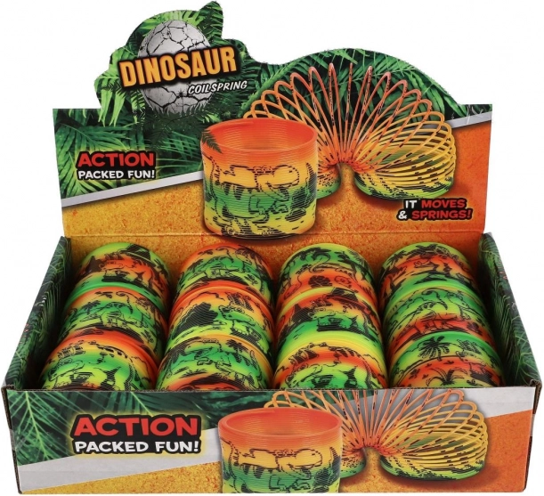 Spirală din plastic cu motiv de dinozauri 7,5cm