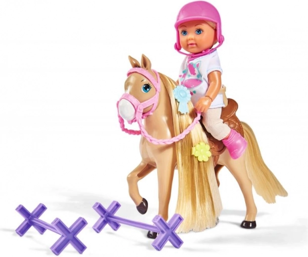 Păpușă cu echipament de echitație