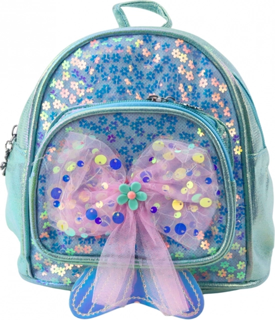 Rucsac pentru copii cu fundă sclipitoare albastră 20cm 3,8L