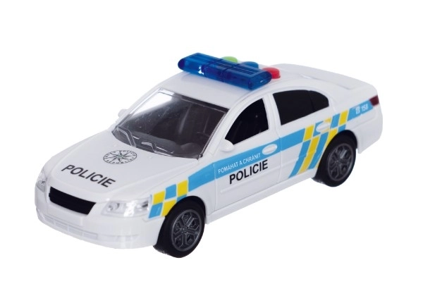 Mașină de poliție din plastic cu baterii, sunet și lumină