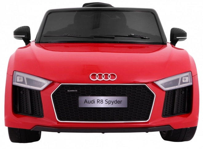 Audi R8 Spyder cu baterii Lac roșu + Telecomandă + EVA + Pornire lentă + Radio MP3 + LED