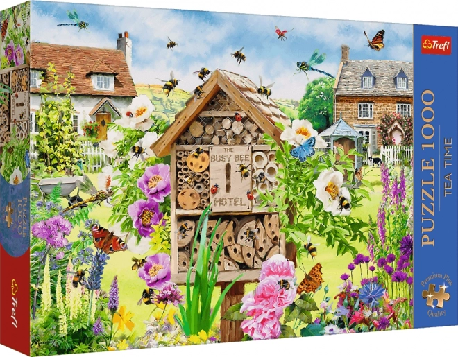 Puzzle 1000 piese premium plus - ora ceaiului - casa pentru albine