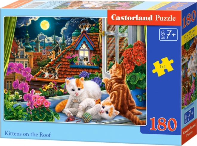 Puzzle Pisicuțe pe Acoperiș 180 Piese